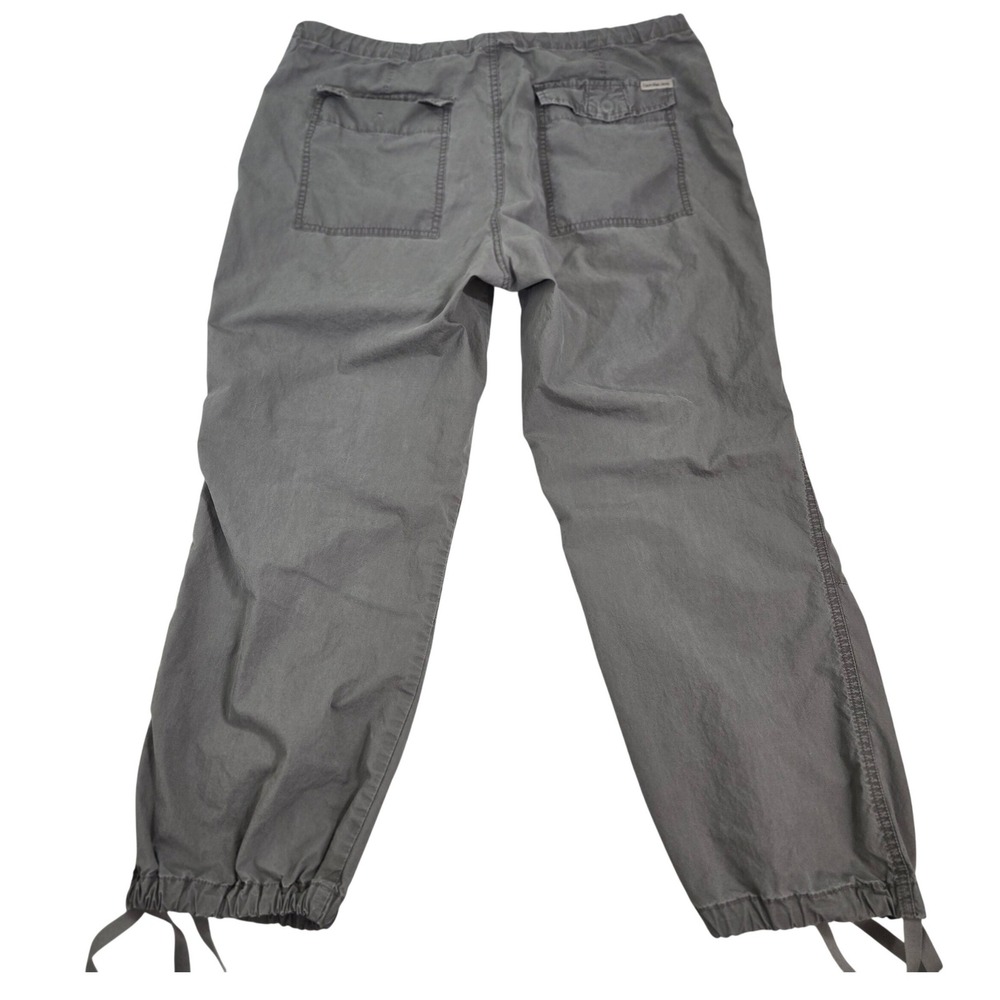 Vintage Calvin Klein Jeans 12 Parachute Cargo Pants Gray Drawstring Hem 90s Gorp - Picture 3 of 11